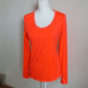 Athleta Vibrant Orange Long Sleeve Tee